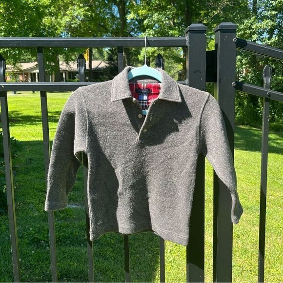 Burberry Wool Long Sleeve Polo Shirt NWT - Picture 1 of 6